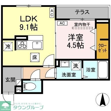 D-ROOM元横山町の物件間取画像